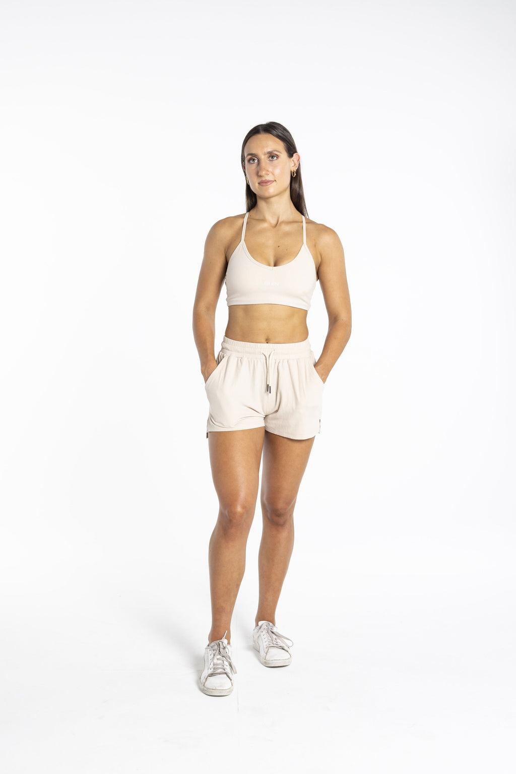 Ribbed Shorts- Oat
