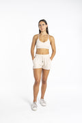 Ribbed Shorts- Oat